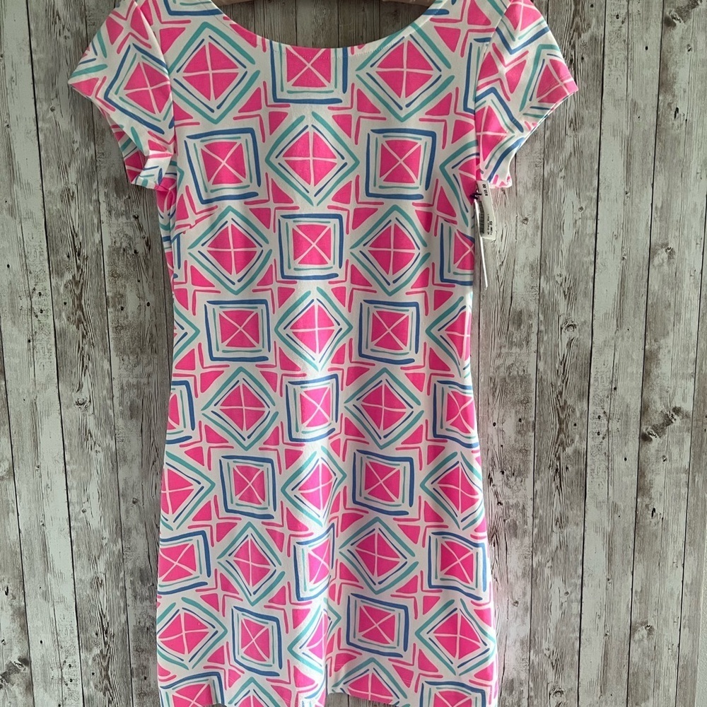 MAHI GOLD Pink and Blue Addie Dress New XS Cape Cod Preppy Nantucket - Picture 1 of 6